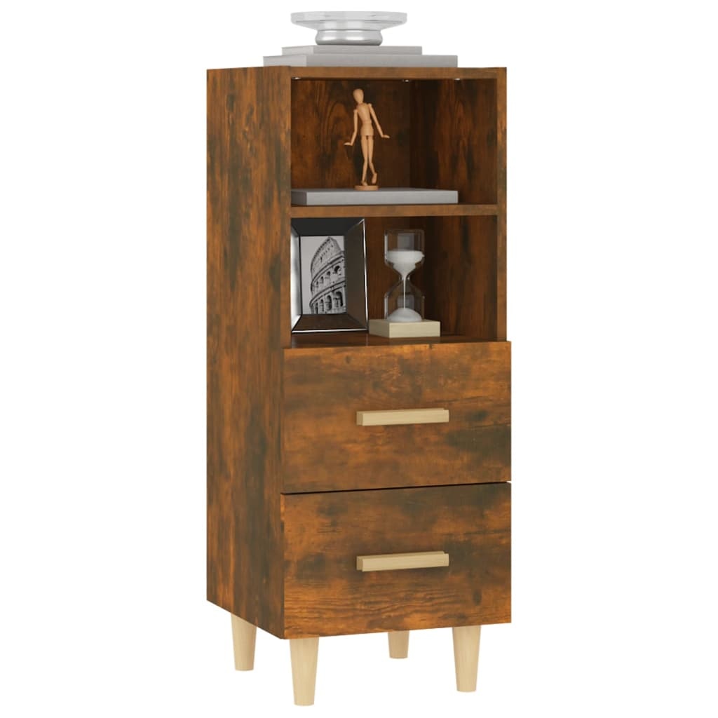 VidaXL Dressoir 34,5x34x90 cm bewerkt hout gerookt eikenkleurig