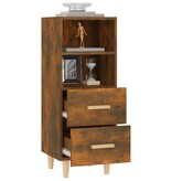 VidaXL Dressoir 34,5x34x90 cm bewerkt hout gerookt eikenkleurig