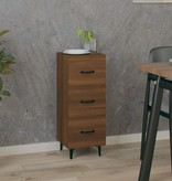 VidaXL Dressoir 34,5x34x90 cm bewerkt hout bruineikenkleurig
