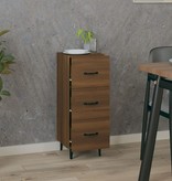 VidaXL Dressoir 34,5x34x90 cm bewerkt hout bruineikenkleurig