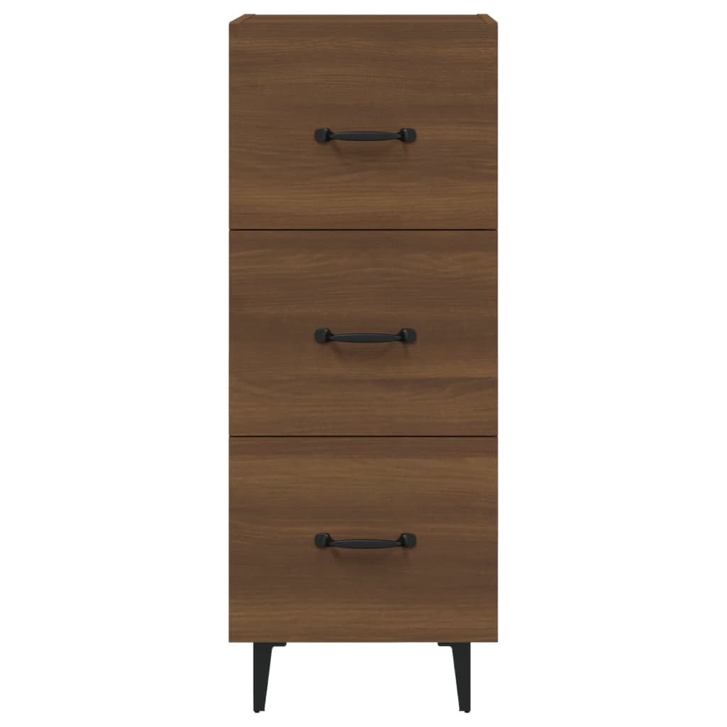 VidaXL Dressoir 34,5x34x90 cm bewerkt hout bruineikenkleurig