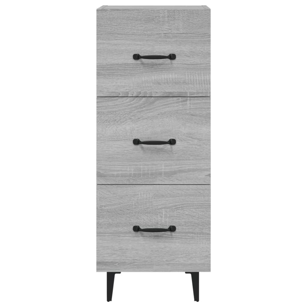 VidaXL Dressoir 34,5x34x90 cm bewerkt hout grijs sonoma eikenkleurig