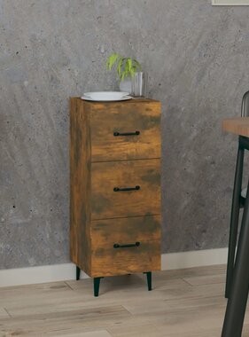 VidaXL Dressoir 34,5x34x90 cm bewerkt hout gerookt eiken