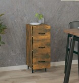VidaXL Dressoir 34,5x34x90 cm bewerkt hout gerookt eiken
