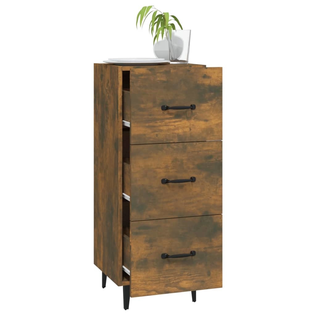 VidaXL Dressoir 34,5x34x90 cm bewerkt hout gerookt eiken