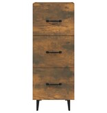 VidaXL Dressoir 34,5x34x90 cm bewerkt hout gerookt eiken