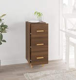 VidaXL Dressoir 34,5x34x90 cm bewerkt hout bruineikenkleurig