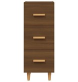 VidaXL Dressoir 34,5x34x90 cm bewerkt hout bruineikenkleurig