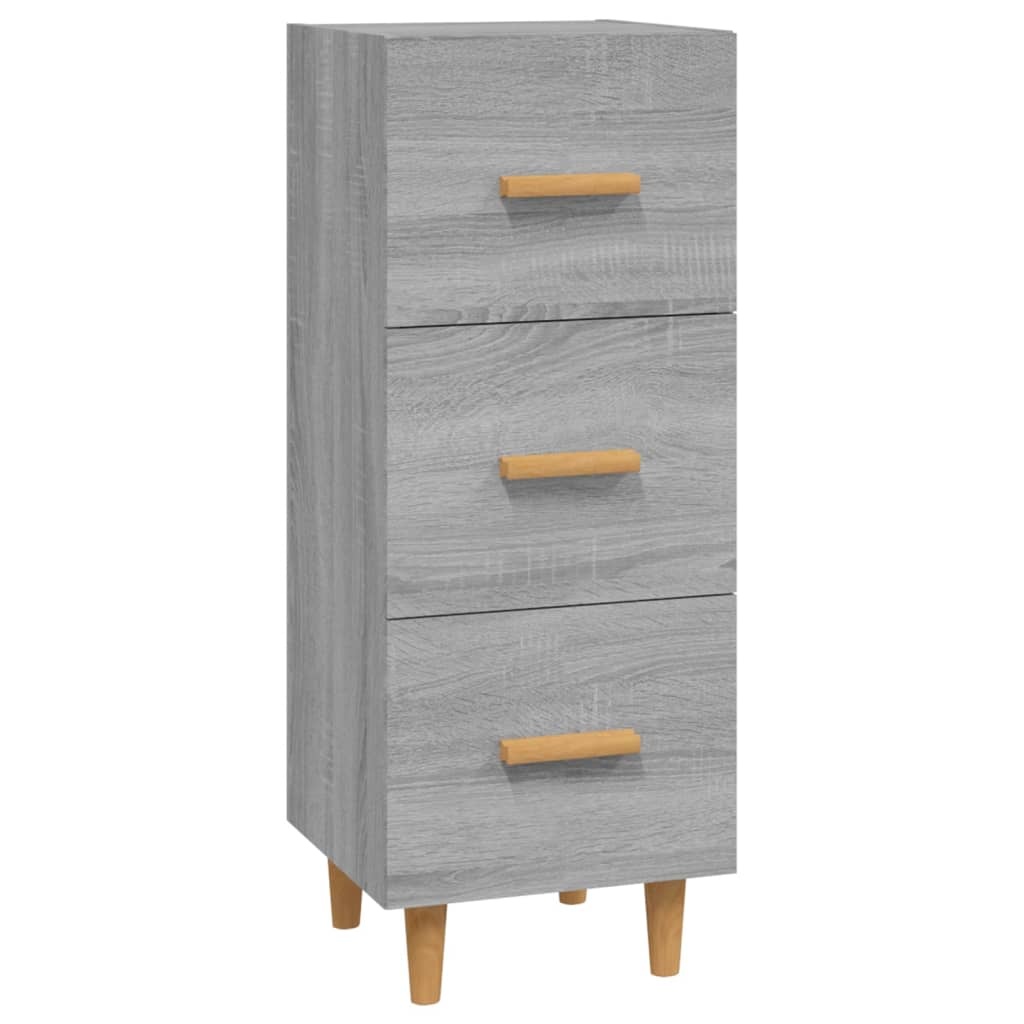 VidaXL Dressoir 34,5x34x90 cm bewerkt hout grijs sonoma eikenkleurig
