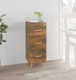 VidaXL Dressoir 34,5x34x90 cm bewerkt hout gerookt eiken