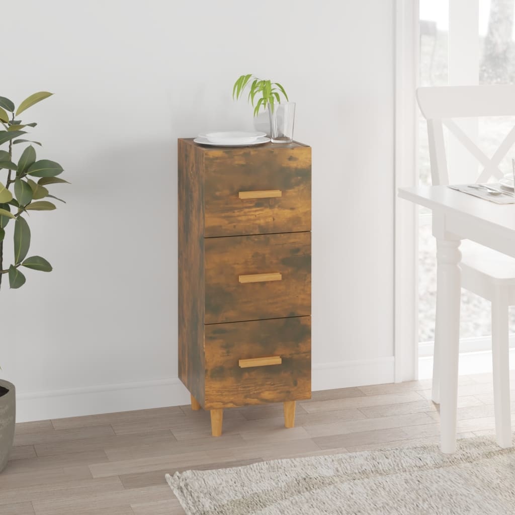 VidaXL Dressoir 34,5x34x90 cm bewerkt hout gerookt eiken