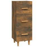 VidaXL Dressoir 34,5x34x90 cm bewerkt hout gerookt eiken