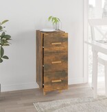 VidaXL Dressoir 34,5x34x90 cm bewerkt hout gerookt eiken