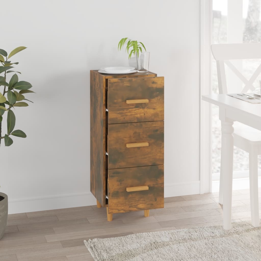 VidaXL Dressoir 34,5x34x90 cm bewerkt hout gerookt eiken