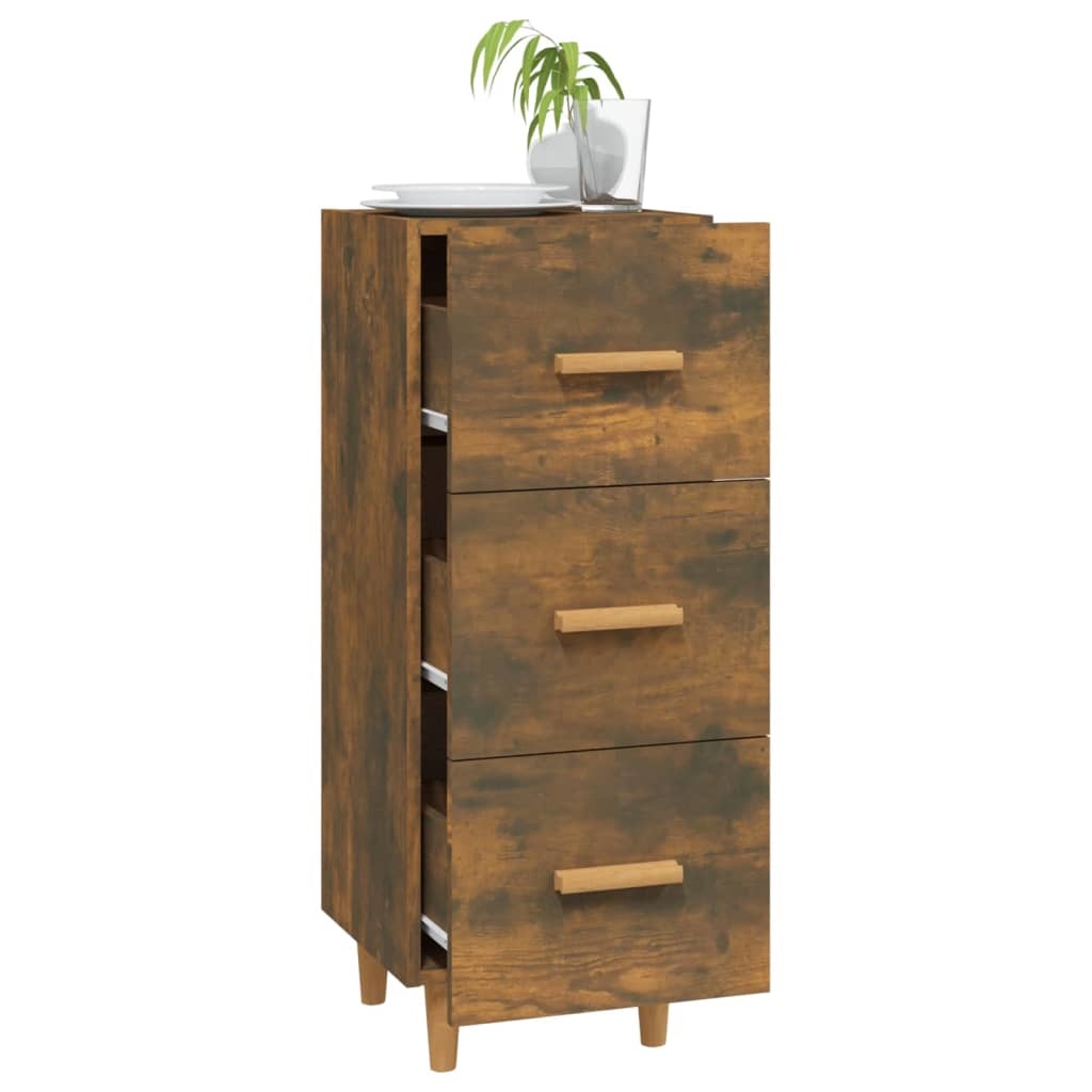 VidaXL Dressoir 34,5x34x90 cm bewerkt hout gerookt eiken