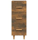 VidaXL Dressoir 34,5x34x90 cm bewerkt hout gerookt eiken