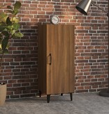VidaXL Dressoir 34,5x34x90 cm bewerkt hout bruineikenkleurig