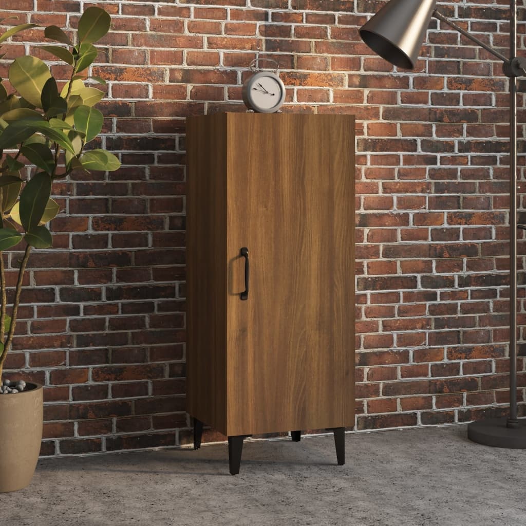 VidaXL Dressoir 34,5x34x90 cm bewerkt hout bruineikenkleurig