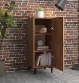 VidaXL Dressoir 34,5x34x90 cm bewerkt hout bruineikenkleurig