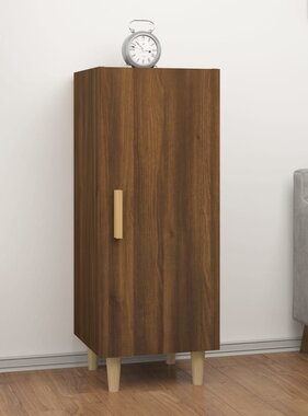 VidaXL Dressoir 34,5x34x90 cm bewerkt hout bruineikenkleurig