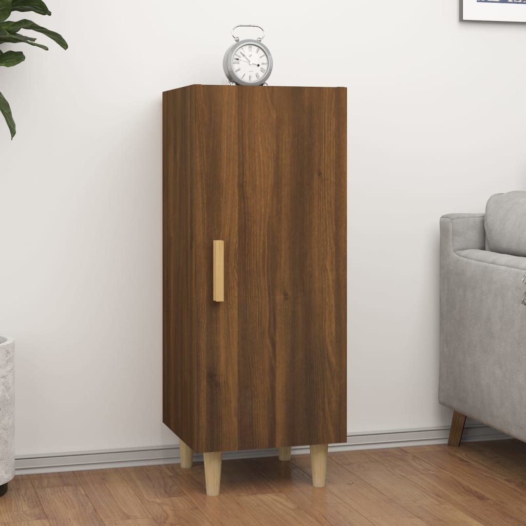 VidaXL Dressoir 34,5x34x90 cm bewerkt hout bruineikenkleurig