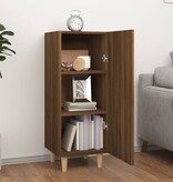 VidaXL Dressoir 34,5x34x90 cm bewerkt hout bruineikenkleurig