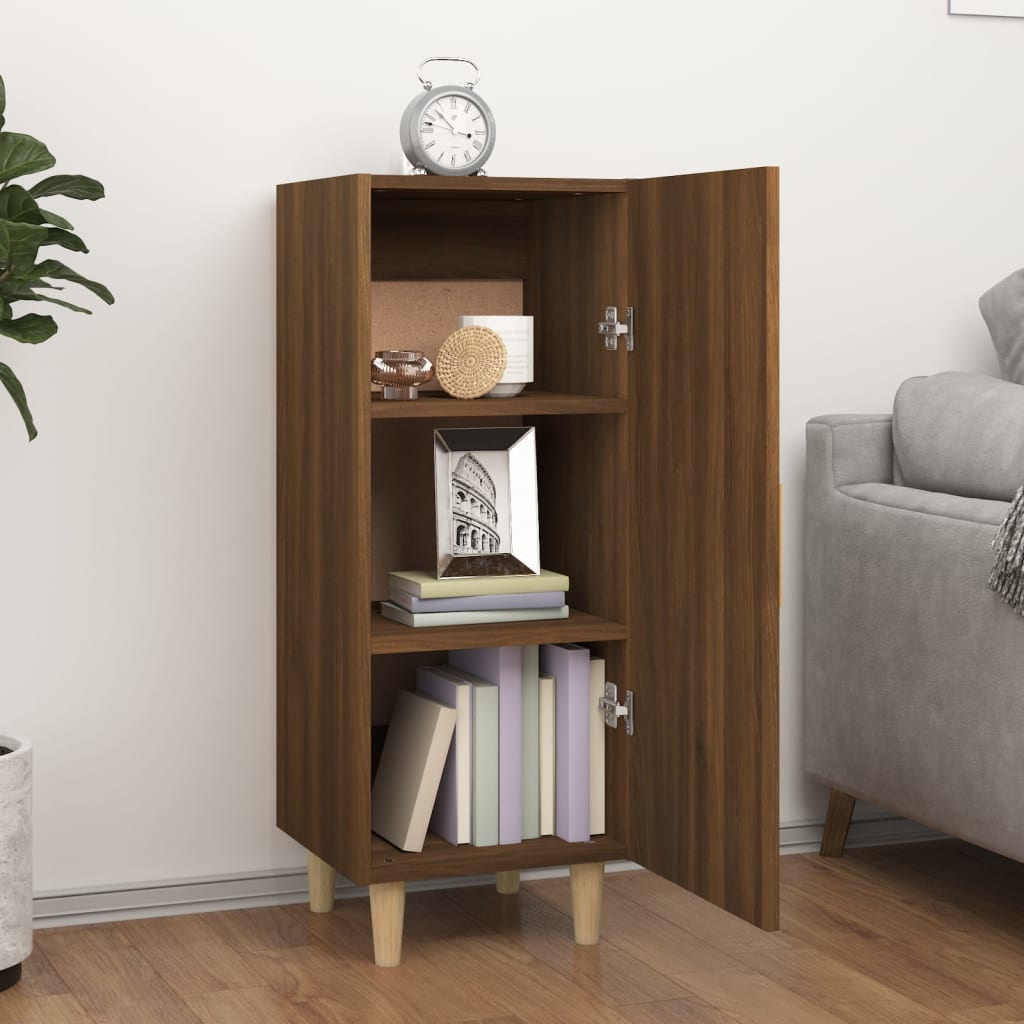 VidaXL Dressoir 34,5x34x90 cm bewerkt hout bruineikenkleurig
