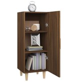VidaXL Dressoir 34,5x34x90 cm bewerkt hout bruineikenkleurig
