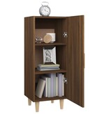 vidaXL Dressoir 34,5x34x90 cm bewerkt hout bruineikenkleurig