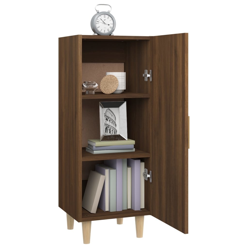 VidaXL Dressoir 34,5x34x90 cm bewerkt hout bruineikenkleurig