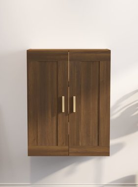 VidaXL Wandkast 69,5x32,5x90 cm bewerkt hout bruineikenkleurig