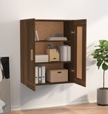 VidaXL Wandkast 69,5x32,5x90 cm bewerkt hout bruineikenkleurig
