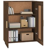 VidaXL Wandkast 69,5x32,5x90 cm bewerkt hout bruineikenkleurig
