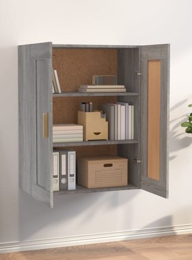 VidaXL Wandkast 69,5x32,5x90 cm bewerkt hout grijs sonoma eikenkleurig