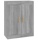 VidaXL Wandkast 69,5x32,5x90 cm bewerkt hout grijs sonoma eikenkleurig