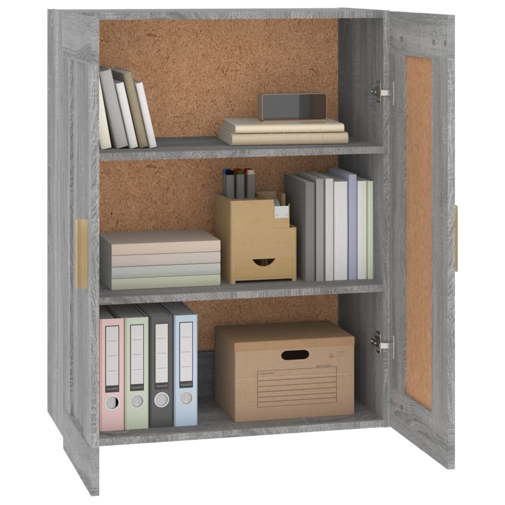 VidaXL Wandkast 69,5x32,5x90 cm bewerkt hout grijs sonoma eikenkleurig