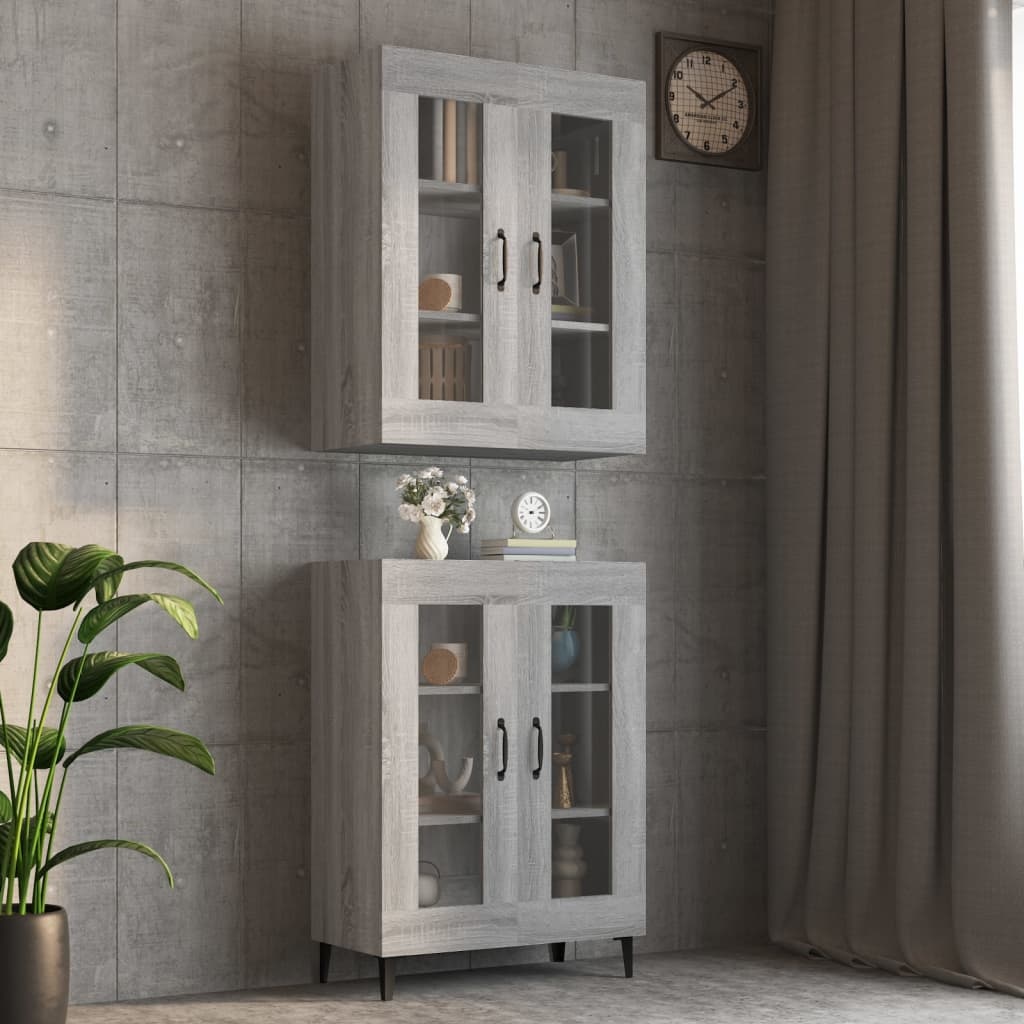 VidaXL Hangkast 69,5x34x90 cm grijs sonoma eikenkleurig