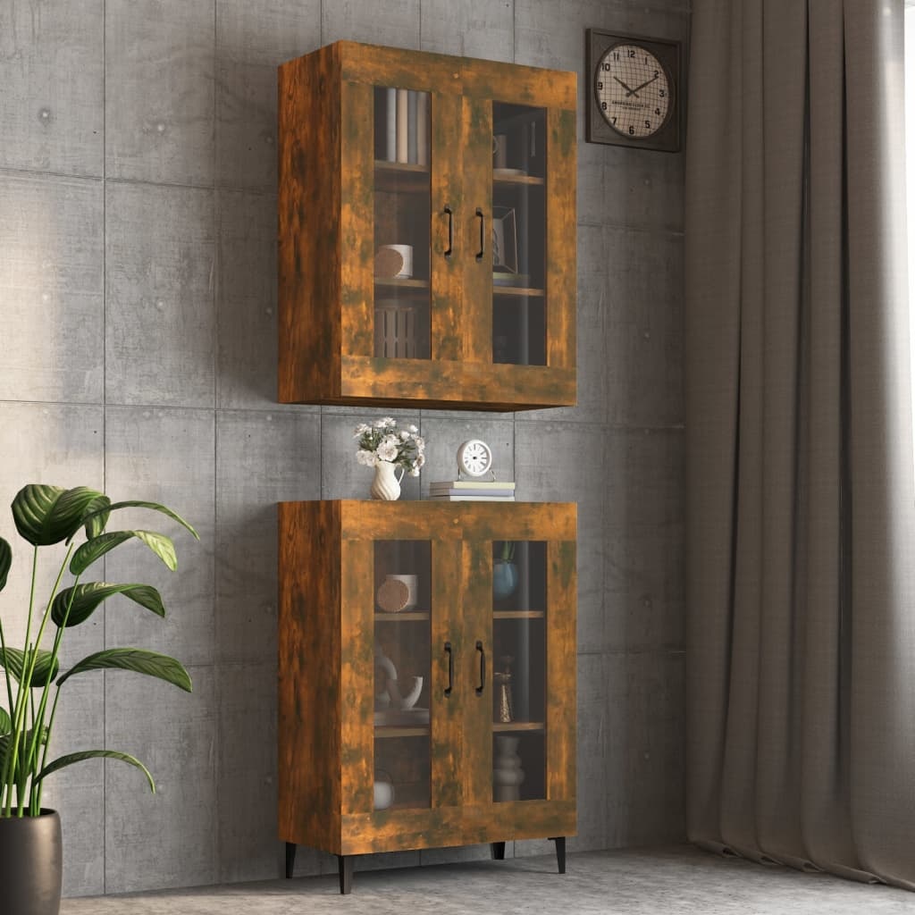 VidaXL Hangkast 69,5x34x90 cm gerookt eikenkleurig