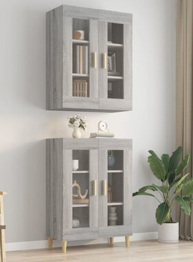 VidaXL Hangkast 69,5x34x90 cm grijs sonoma eikenkleurig