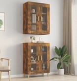 VidaXL Hangkast 69,5x34x90 cm gerookt eikenkleurig