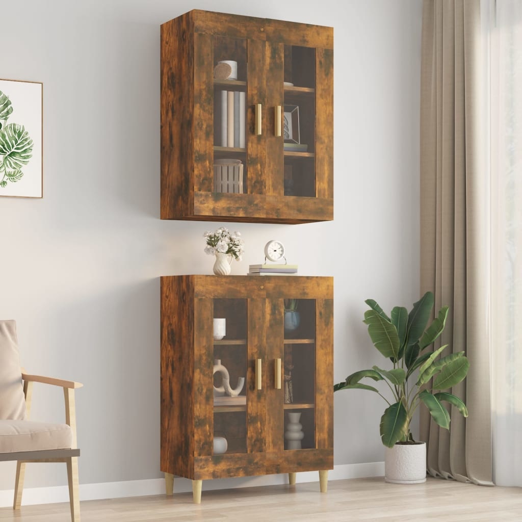 VidaXL Hangkast 69,5x34x90 cm gerookt eikenkleurig