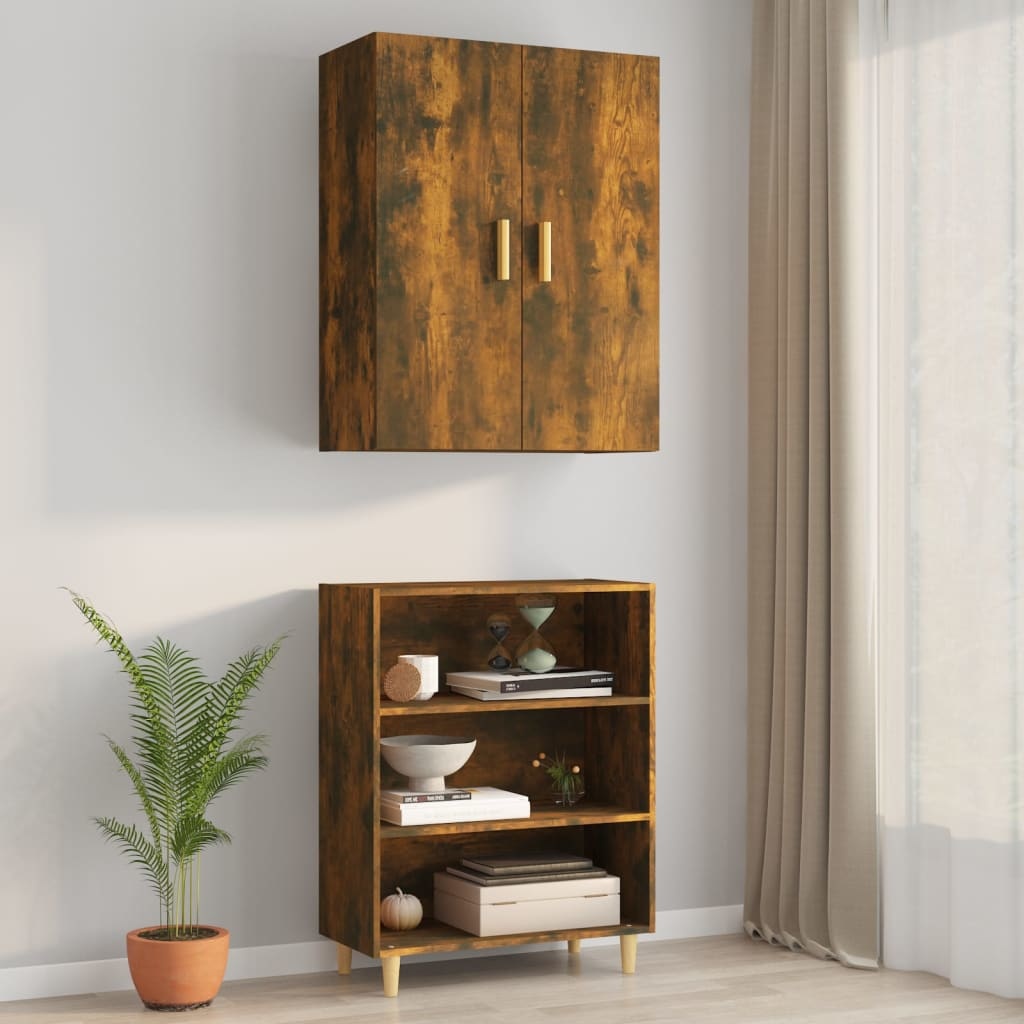 VidaXL Hangkast 69,5x34x90 cm gerookt eikenkleurig