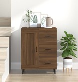 VidaXL Dressoir 69,5x34x90 cm bewerkt hout bruineikenkleurig