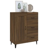 VidaXL Dressoir 69,5x34x90 cm bewerkt hout bruineikenkleurig