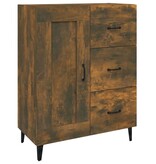 VidaXL Dressoir 69,5x34x90 cm bewerkt hout gerookt eikenkleurig