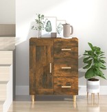 VidaXL Dressoir 69,5x34x90 cm bewerkt hout gerookt eikenkleurig