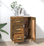 VidaXL Dressoir 69,5x34x90 cm bewerkt hout gerookt eikenkleurig