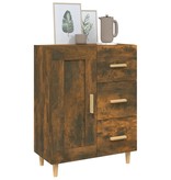 VidaXL Dressoir 69,5x34x90 cm bewerkt hout gerookt eikenkleurig