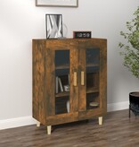 VidaXL Dressoir 69,5x34x90 cm bewerkt hout gerookt eikenkleurig