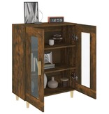 VidaXL Dressoir 69,5x34x90 cm bewerkt hout gerookt eikenkleurig